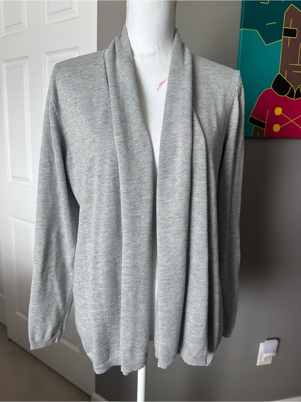 a.n.a Light Gray Open Front Women's Cardigan